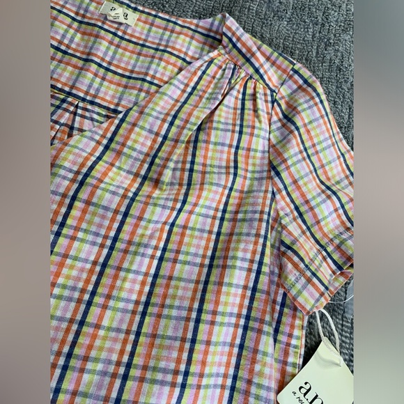3/$20 A.N.A. A New Approach Women's Short Sleeve Multi Gingham Shirt NWT Small - Picture 8 of 13